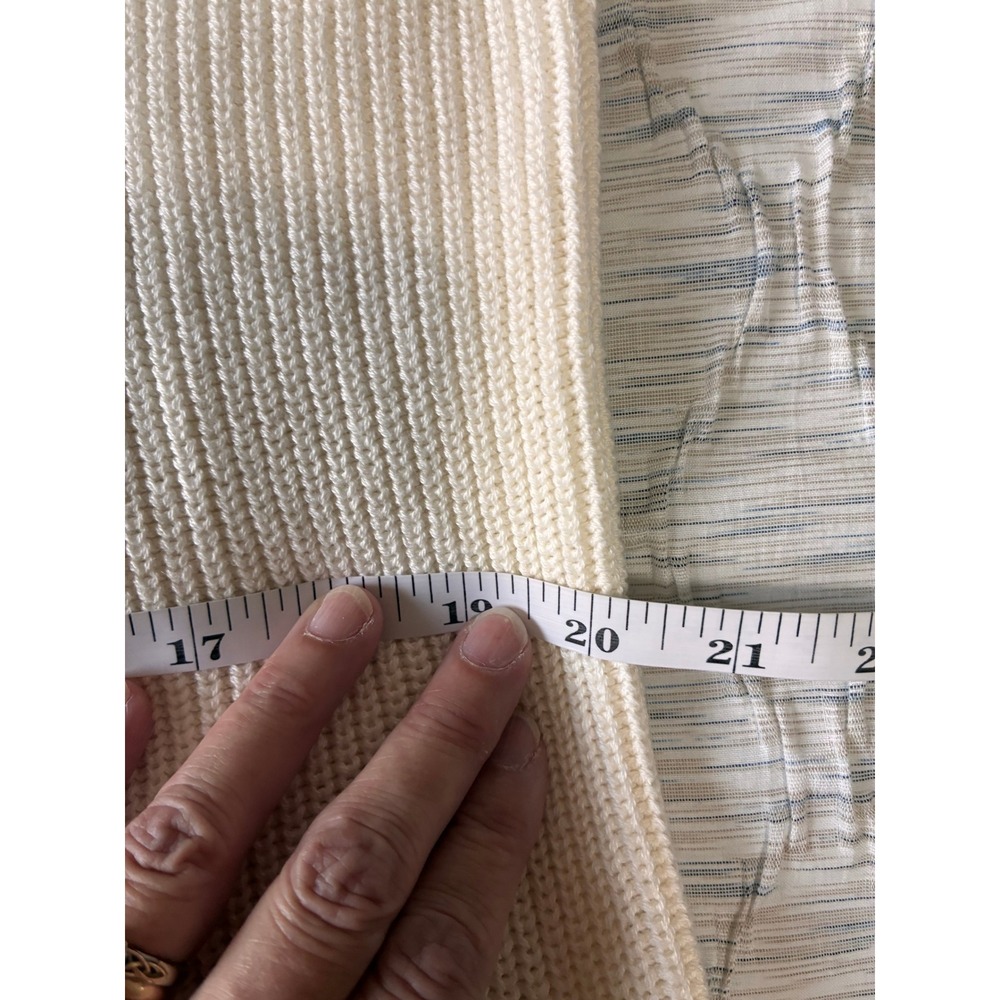 J.Crew Womens Cream Shaker Stitch Turtleneck Sweater Relaxed Fit Pullover Size S - Picture 8 of 14